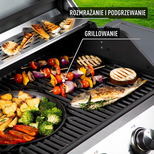 Dujinis grilis dragON BBQ201, 18,8 kW, sidabrinis - 6