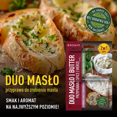 Duo Masło - česnakinis ir žolelių prieskonis 2 viename, 2 x 12 g - 5