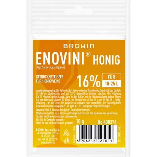 Džiovintos mielės midui Enovini Honig 10 g