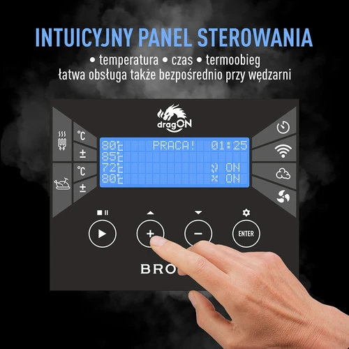 Elektrinių modulių rinkinys su Wi‑Fi valdikliu – dragON IQ 1,5 kW, skirtas sodo rūkyklėms - 8