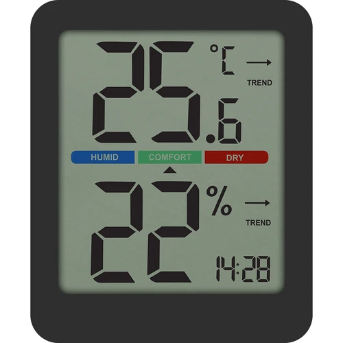 Elektroninis kambario termometras, juodas - 2