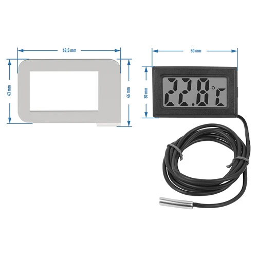Elektroninis termometras rėmelyje - distiliatoriams (-50 °C iki +110 °C) - 3