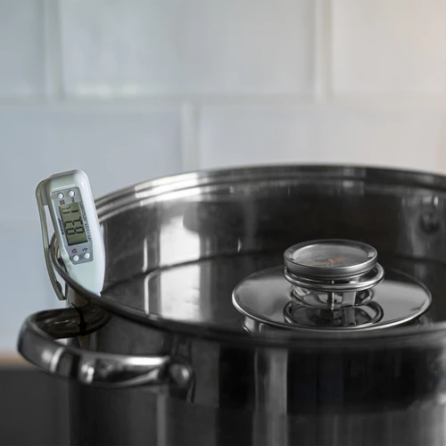 Elektroninis virtuvinis termometras (-50 °C iki +300 °C) su dėklu, baltas - 3
