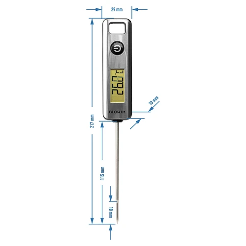 Elektroninis virtuvinis termometras, LCD (-50 °C iki +200 °C) - 4