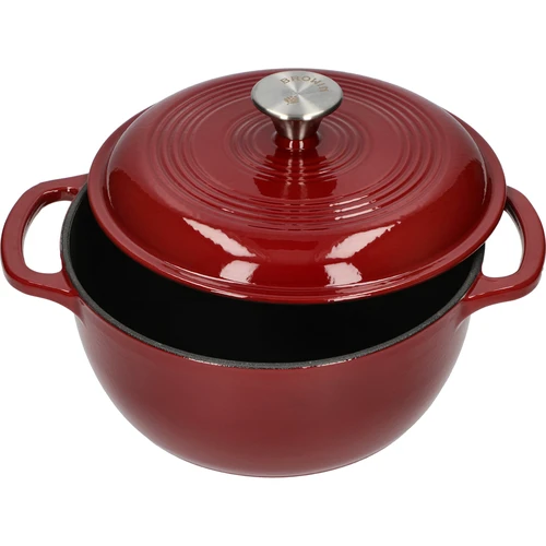 Emaliuotas ketaus puodas - bordo, 4 l - 2