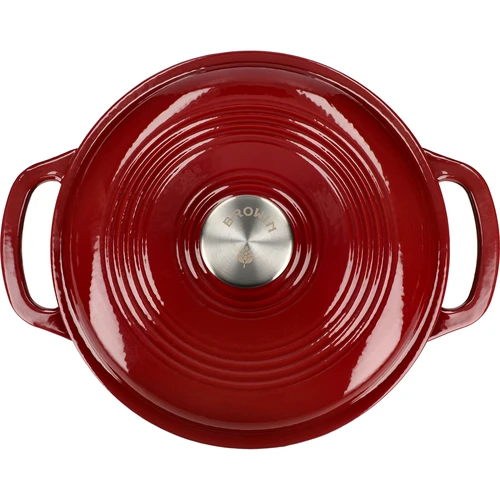 Emaliuotas ketaus puodas - bordo, 4 l - 3