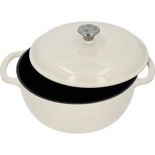 Emaliuotas ketaus puodas – ecru, 5,8 l - 2