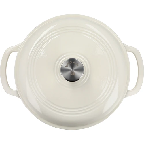 Emaliuotas ketaus puodas – ecru, 5,8 l - 3