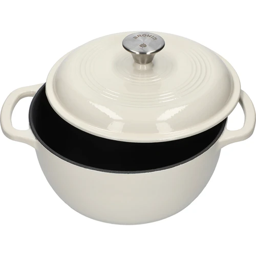 Emaliuotas ketaus puodas – ekri, 4 l - 2