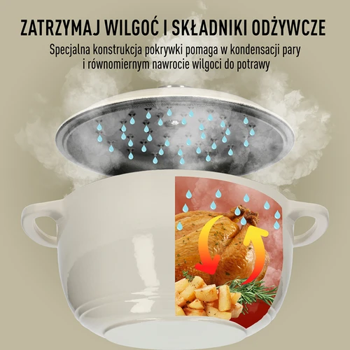 Emaliuotas ketaus puodas – ekri, 4 l - 6