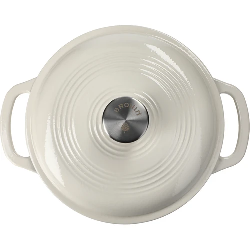 Emaliuotas ketaus puodas – ekri, 4 l - 3