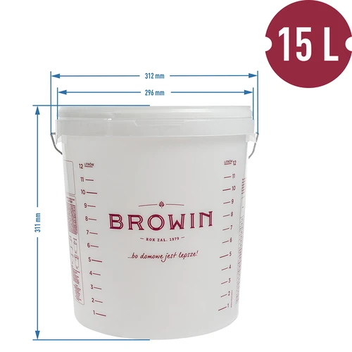 Fermentacijos indas - spauda, dangtis, 15 L - 10