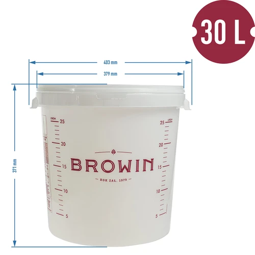 Fermentacijos indas su dangčiu 30 l - 13
