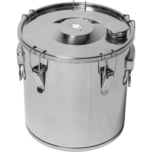 Fermentacijos ir distiliavimo indas - nerūdijančio plieno, 18 l, 5 užsegimų - 2