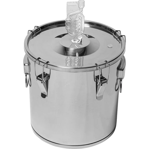 Fermentacijos ir distiliavimo indas - nerūdijančio plieno, 18 l, 5 užsegimų - 3