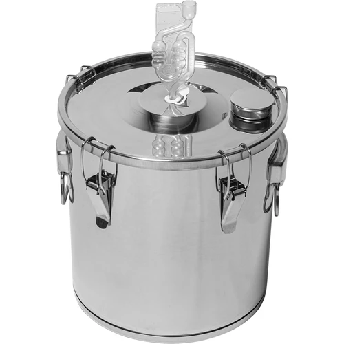 Fermentacijos ir distiliavimo indas - nerūdijančio plieno, 18 l, 5 užsegimų - 4