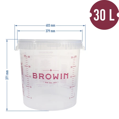 Fermentacinis indas 30 l su spauda ir 2 fermentacijos vamzdeliais - 5