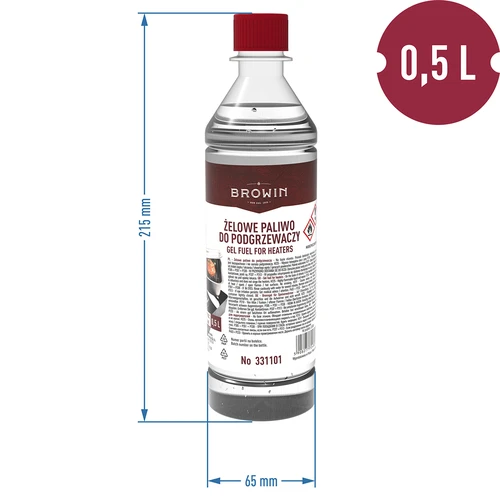 Gelinis kuras rūkyklų šildytuvams 0,5 l - 2