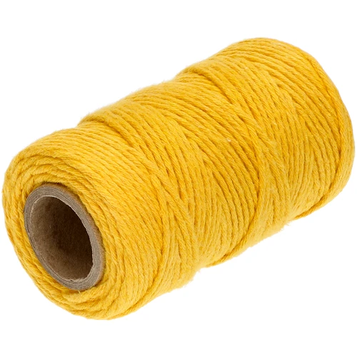 Geltona medvilninė virvelė 2 mm/55 m/100 g - 2