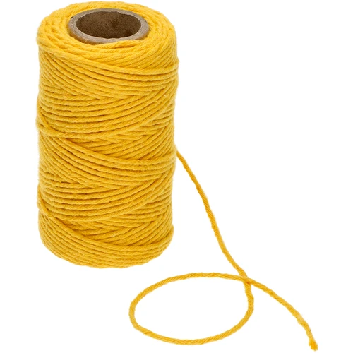 Geltona medvilninė virvelė 2 mm/55 m/100 g - 3