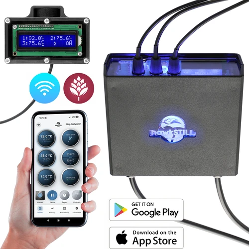hawkSTILL Wi-Fi IQ rinkinys – distiliavimo termometras su Wi-Fi ir ekranu
