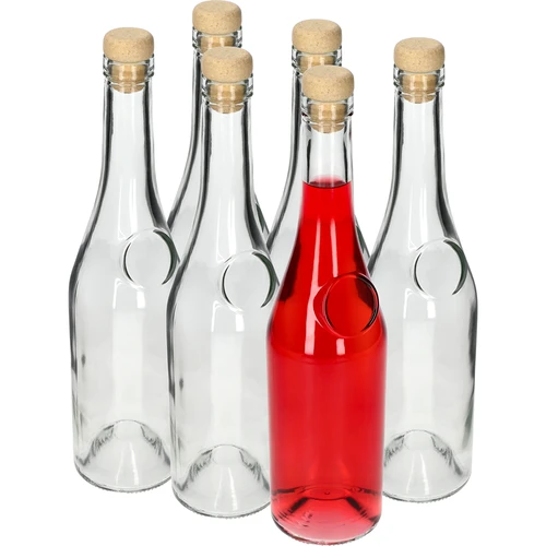 Herbowa 500 ml butelis su grybuko formos kamščiu, 1 vnt. - 8