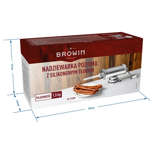 Horizontalus dešrų kimštuvas, 1,5 kg, su silikoniniu stūmokliu - 11