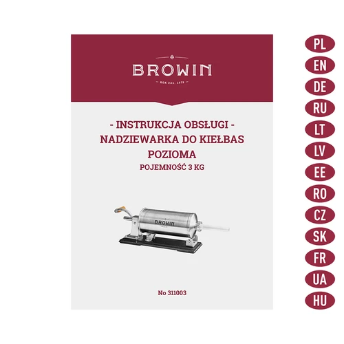 Horizontalus dešrų kimštuvas 3 kg - 10