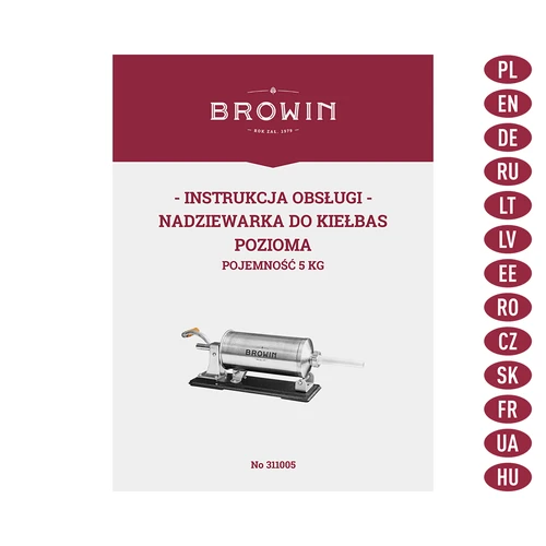 Horizontalus dešrų kimštuvas 5 kg - 9