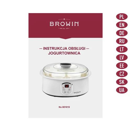 Jogurto gaminimo aparatas su termostatu, 7 stiklainėlių, 1,3 l - 9
