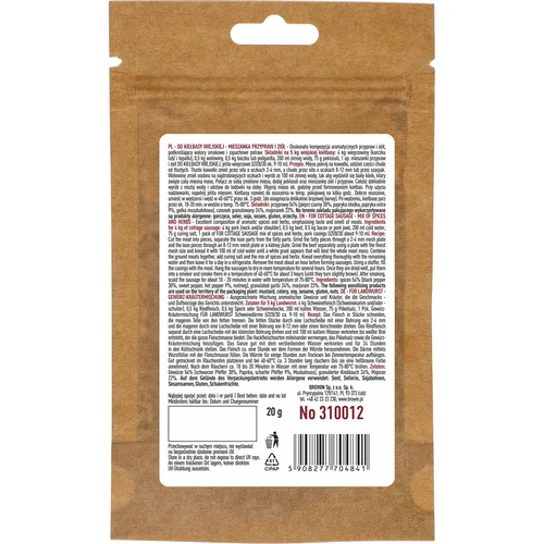 Kaimiškos dešros prieskoniai, 20 g - 2