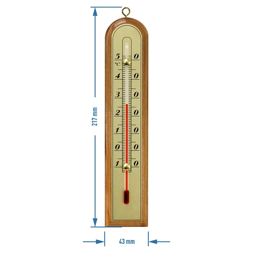 Kambario termometras su auksine skale (-10°C iki +50°C) 22 cm, asorti - 2