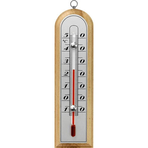 Kambario termometras su sidabrine skale (nuo -10 °C iki +50 °C) 16 cm, mišrus asortimentas
