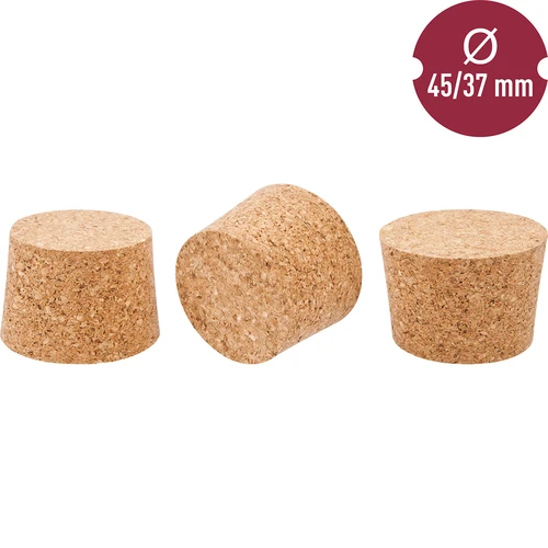 Kamštis iš kamštinės žievės 45/37mm 5 vnt. - 2