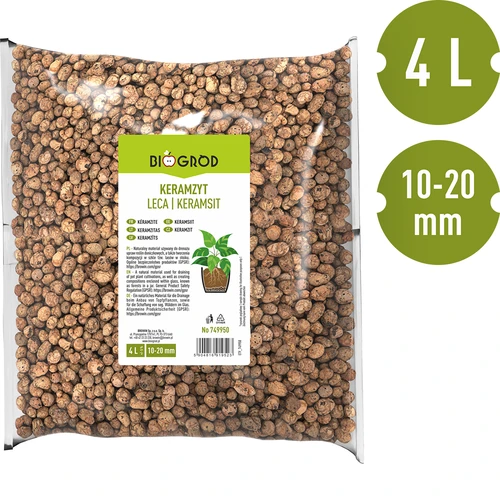 Keramzitas vazoniniams augalams, sodininkystei ir miškams stikle, 10–20 mm, 4L - 5