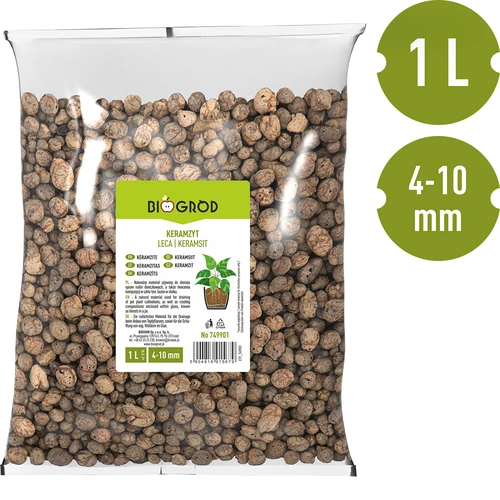 Keramzitas vazoniniams augalams, sodininkystei ir miškams stikle, 4-10 mm, 1L - 3