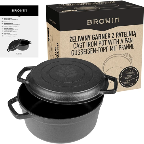 Ketinis puodas su keptuve, 5 L + 1 L - 10