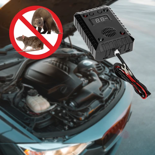 Kiaunių ir graužikų atbaidytuvas automobiliams ir patalpoms (ultragarsas + LED) - 15