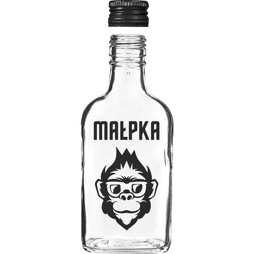 Stiklinė kišeninė gertuvė 200 ml su užsukamu kamšteliu, spauda „Beždžionėlė”, 1 vnt. - 3