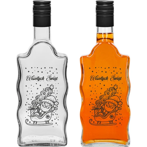 Klasztorna 500 ml butelis su užsukamu kamšteliu, spauda „Kalėdų Senelis“, 1 vnt. - 2