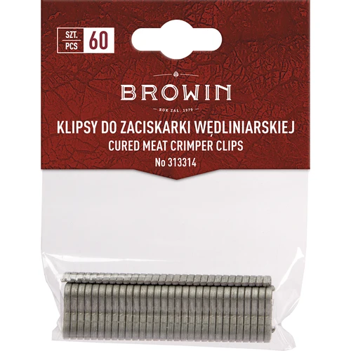 Klipsai mėsos gaminių užspaudikliui - 60 vnt.