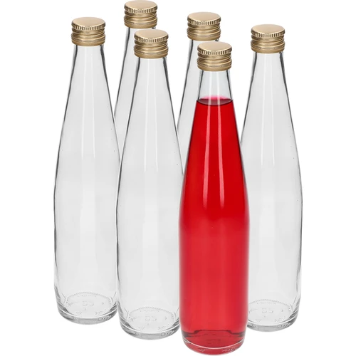 Klubowa butelis 500 ml su auksiniu užsukamu dangteliu, rinkinys 6 vnt. - 3