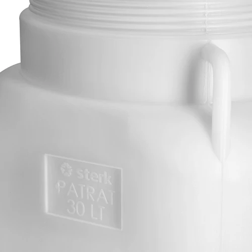Kvadratinė 30 l statinė, balta, su rankenomis, Sterk - 8