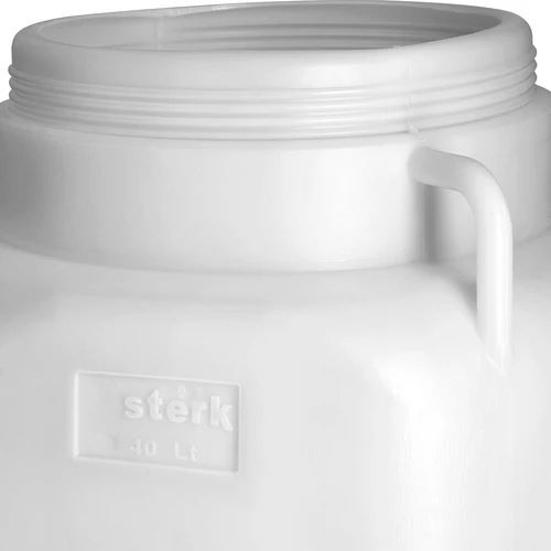 Kvadratinė 40 l talpos statinė, balta, su rankenomis, Sterk - 8