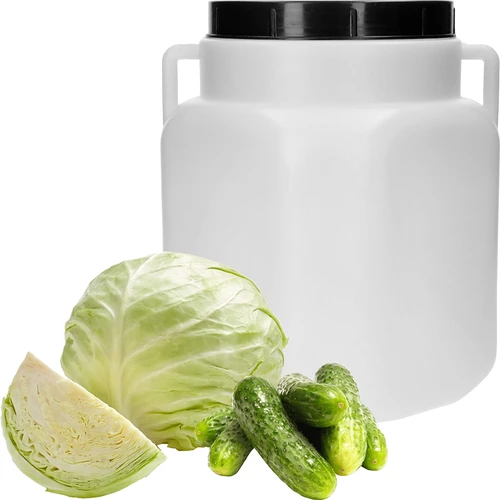 Kvadratinė statinė, 20 l, balta, su rankenomis, Sterk - 3