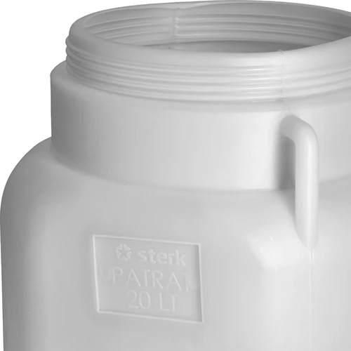 Kvadratinė statinė, 20 l, balta, su rankenomis, Sterk - 8