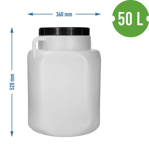 Kvadratinė statinė 50 L, balta, su rankenomis 50 L - 10