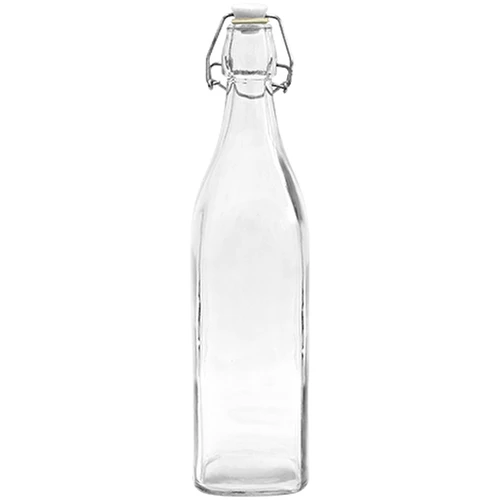 Kvadratinis butelis su hermetiniu uždarymu 0,5 l