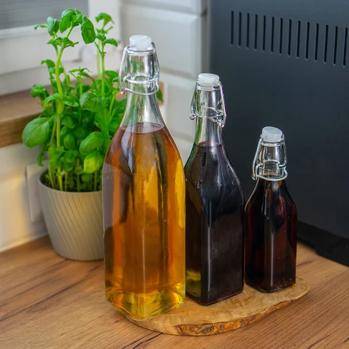 Kvadratinis butelis su hermetiniu uždarymu 250 ml - 5
