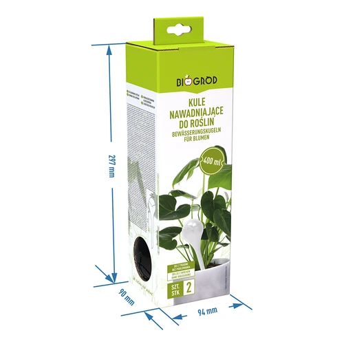 Laistymo burbulai augalams, juodi matiniai, 400 ml, 2 vnt. - 4
